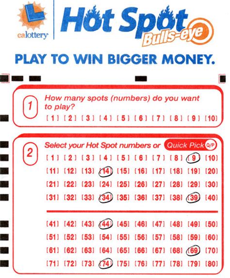How to Play California Hot Spot Lottery .